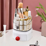 Maxbell Make-up Brushes Holder Utility Jewellery Box for Perfume Countertop Bathroom White