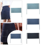 Denim Waist Apron with Pockets Short Half Apron for Baking Restaurant Light Blue