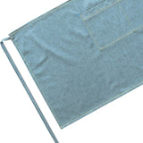 Denim Waist Apron with Pockets Short Half Apron for Baking Restaurant Light Blue