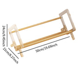 Maxbell Desktop Book Rack Stable Portable Bookshelf for Office Household Living Room Wood Color