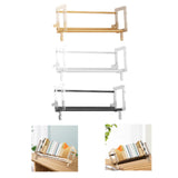 Maxbell Desktop Book Rack Stable Portable Bookshelf for Office Household Living Room Wood Color