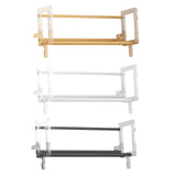 Maxbell Desktop Book Rack Stable Portable Bookshelf for Office Household Living Room Wood Color