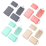 Maxbell 4 Pieces Packing Cubes Suitcase Pouch for Family Breaks Business Trips Beach Blue