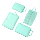 Maxbell 4 Pieces Packing Cubes Suitcase Pouch for Family Breaks Business Trips Beach Blue