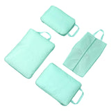 Maxbell 4 Pieces Packing Cubes Suitcase Pouch for Family Breaks Business Trips Beach Blue