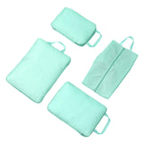 Maxbell 4 Pieces Packing Cubes Suitcase Pouch for Family Breaks Business Trips Beach Blue