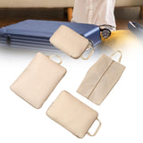 Maxbell 4 Pieces Packing Cubes Suitcase Pouch for Family Breaks Business Trips Beach Beige