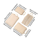 Maxbell 4 Pieces Packing Cubes Suitcase Pouch for Family Breaks Business Trips Beach Beige