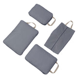Maxbell 4 Pieces Packing Cubes Suitcase Pouch for Family Breaks Business Trips Beach Gray