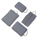 Maxbell 4 Pieces Packing Cubes Suitcase Pouch for Family Breaks Business Trips Beach Gray
