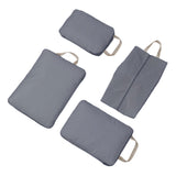 Maxbell 4 Pieces Packing Cubes Suitcase Pouch for Family Breaks Business Trips Beach Gray