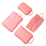 Maxbell 4 Pieces Packing Cubes Suitcase Pouch for Family Breaks Business Trips Beach Pink