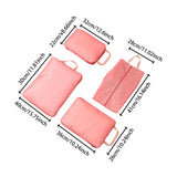 Maxbell 4 Pieces Packing Cubes Suitcase Pouch for Family Breaks Business Trips Beach Pink