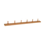 Maxbell Wooden Coat Hooks Wall Organizer Wall Mount for Kitchen Mudroom Wall or Door 6 Hooks