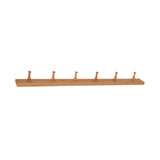 Maxbell Wooden Coat Hooks Wall Organizer Wall Mount for Kitchen Mudroom Wall or Door 6 Hooks