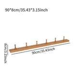 Maxbell Wooden Coat Hooks Wall Organizer Wall Mount for Kitchen Mudroom Wall or Door 6 Hooks
