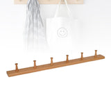 Maxbell Wooden Coat Hooks Wall Organizer Wall Mount for Kitchen Mudroom Wall or Door 6 Hooks