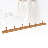 Maxbell Wooden Coat Hooks Wall Organizer Wall Mount for Kitchen Mudroom Wall or Door 6 Hooks