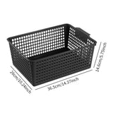 Maxbell 6 Pieces Storage Baskets Space Saving Storage Box for Office Organizing Closet Black