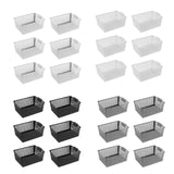 Maxbell 6 Pieces Storage Baskets Space Saving Storage Box for Office Organizing Closet Black