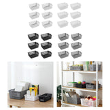 Maxbell 6 Pieces Storage Baskets Space Saving Storage Box for Office Organizing Closet Black