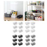 Maxbell 6 Pieces Storage Baskets Space Saving Storage Box for Office Organizing Closet Black