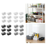 Maxbell 6 Pieces Storage Baskets Space Saving Storage Box for Office Organizing Closet Black