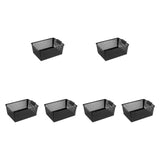 Maxbell 6 Pieces Storage Baskets Space Saving Storage Box for Office Organizing Closet Black