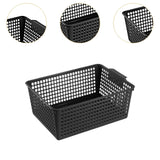 Maxbell 6 Pieces Storage Baskets Space Saving Storage Box for Office Organizing Closet Black