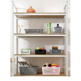 Maxbell 6 Pieces Storage Baskets Space Saving Storage Box for Office Organizing Closet Black
