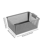 Maxbell 6 Pieces Storage Baskets Space Saving Storage Box for Office Organizing Closet Grey