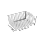 Maxbell 6 Pieces Storage Baskets Space Saving Storage Box for Office Organizing Closet White