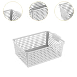 Maxbell 6 Pieces Storage Baskets Space Saving Storage Box for Office Organizing Closet White