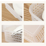 Maxbell 6 Pieces Storage Baskets Space Saving Storage Box for Office Organizing Closet White