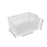 Maxbell 6 Pieces Storage Baskets Space Saving Storage Box for Office Organizing Closet Clear