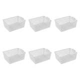 Maxbell 6 Pieces Storage Baskets Space Saving Storage Box for Office Organizing Closet Clear