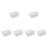 Maxbell 6 Pieces Storage Baskets Space Saving Storage Box for Office Organizing Closet Clear