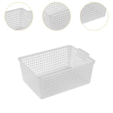 Maxbell 6 Pieces Storage Baskets Space Saving Storage Box for Office Organizing Closet Clear