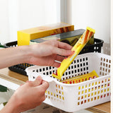 Maxbell 6 Pieces Storage Baskets Space Saving Storage Box for Office Organizing Closet Clear