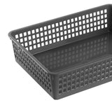 Maxbell 6 Pieces Storage Baskets Hollow Design Container for Cosmetics Snacks Closet Black
