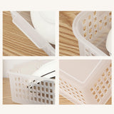 Maxbell 6 Pieces Storage Baskets Hollow Design Container for Cosmetics Snacks Closet Black