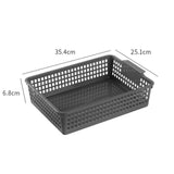 Maxbell 6 Pieces Storage Baskets Hollow Design Container for Cosmetics Snacks Closet Black