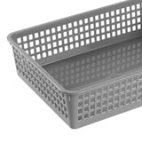 Maxbell 6 Pieces Storage Baskets Hollow Design Container for Cosmetics Snacks Closet Grey