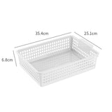 Maxbell 6 Pieces Storage Baskets Hollow Design Container for Cosmetics Snacks Closet White