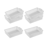 Maxbell 6 Pieces Storage Baskets Hollow Design Container for Cosmetics Snacks Closet Clear