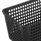 Maxbell 6Pcs Storage Baskets Vanity Organizer Trays for Dorm Document Organizer File Black