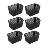 Maxbell 6Pcs Storage Baskets Vanity Organizer Trays for Dorm Document Organizer File Black