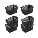 Maxbell 6Pcs Storage Baskets Vanity Organizer Trays for Dorm Document Organizer File Black