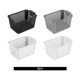 Maxbell 6Pcs Storage Baskets Vanity Organizer Trays for Dorm Document Organizer File Black