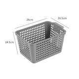 Maxbell 6Pcs Storage Baskets Vanity Organizer Trays for Dorm Document Organizer File Gray